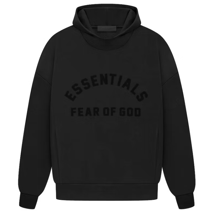 Essentials Jet Black Hoodie