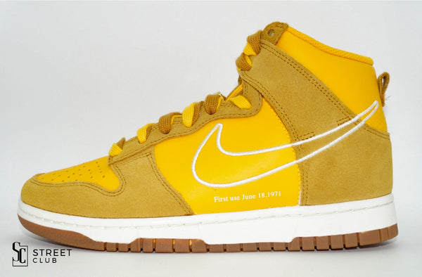 Wmns Dunk High First Use University Gold